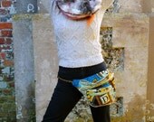 100% African cotton fabric. Mint Green metal zips. Bumbag fanny pack