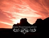 Sky on Fire.  Red Sunset over the Red Rocks of Sedona Fine Art 8x12, 8x10 or 8x8 Photograph - kmbphoto