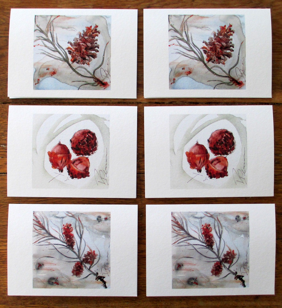 Woodland Botanical Greeting Cards Earth Friendly Bamboo