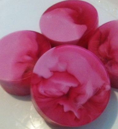SOAP LOVERS RAIN River Girls Pink and Red Glycerin Large Handmade (1)