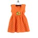 RESERVED - Lace Knitted Baby Dress - Orange, 12 - 18 months