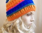 knitted multicolor beani cap/hat