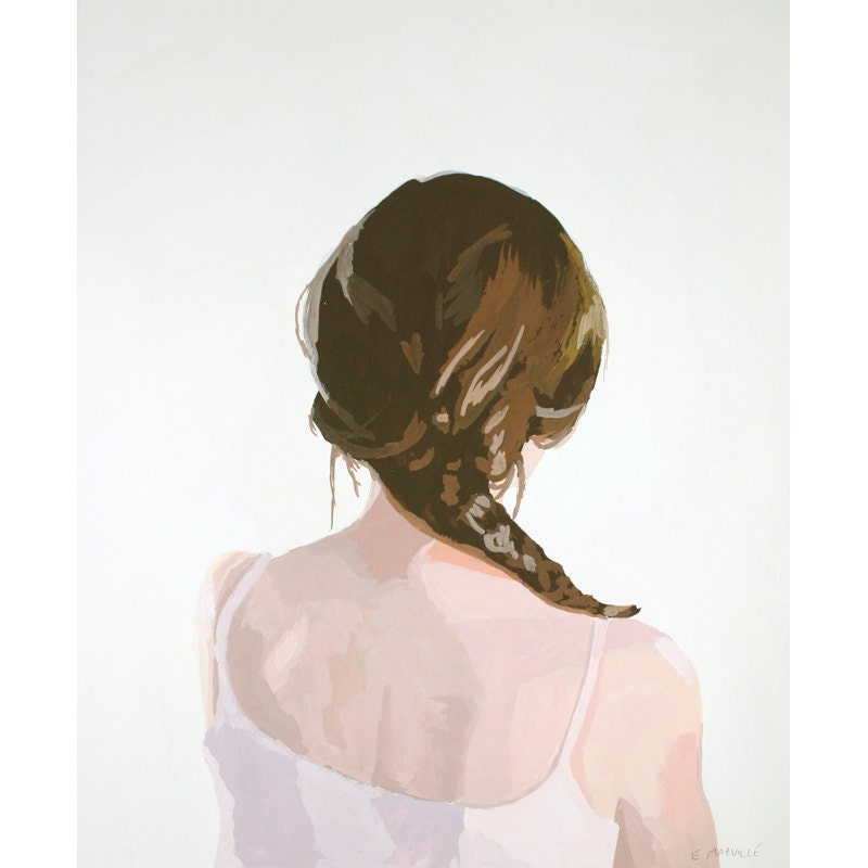 hair art - braid painting - "Braid 1"