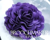 130mm Double layers large chiffon fabric flower Bride Sacred Wedding Bridesmaid Bouquet corsage brooch pin pins Purple Cobalt Violet Light