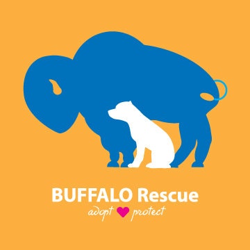 Pittbull Rescue Buffalo Rescue Print 5x5 or 5x7