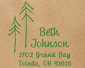 Address Stamp Pine Tree Custom Address Stamp