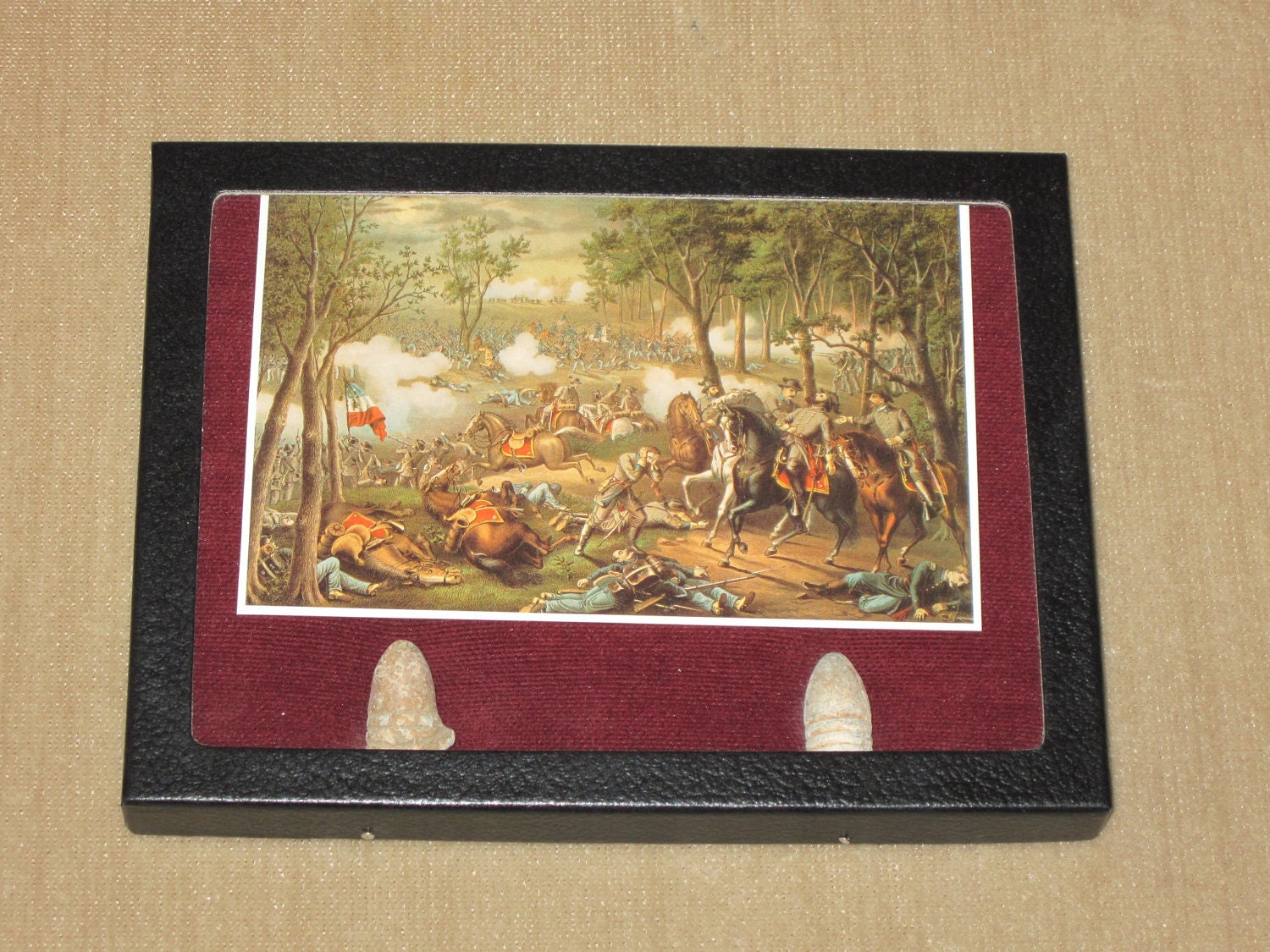 SALE 20% OFF / Authentic Civil War Bullets and Reproduction Prints & Engravings