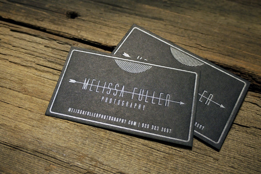 Custom Letterpress Business Card and Graphic Design Package - 100qty
