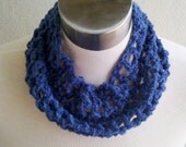 Skinny Mini Cowl Neckwarmer - Deep Ocean Blue - READY TO SHIP