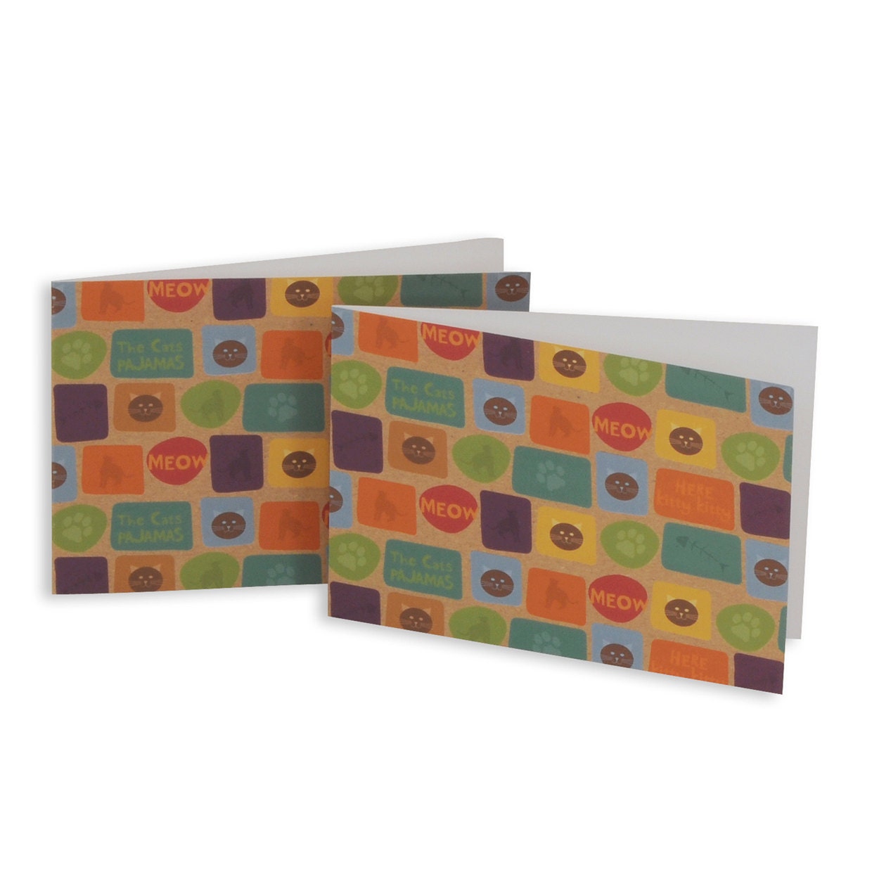Cat illustration words greeting card