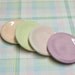 mixed B style pastel 25mm dollhouse miniature plates 4pcs 1:12 scale one inch kawaii ceramic