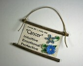 Quilled Magnet- Flattery for Cancer, June 21 to July 22, Birthday Gift, Ornament, Party Favor