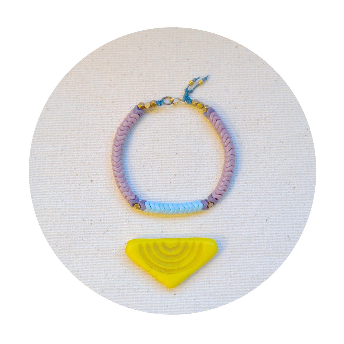 HALF OFF Lavender Bracelet- Antique Trade Beads in Modern Color Palettes