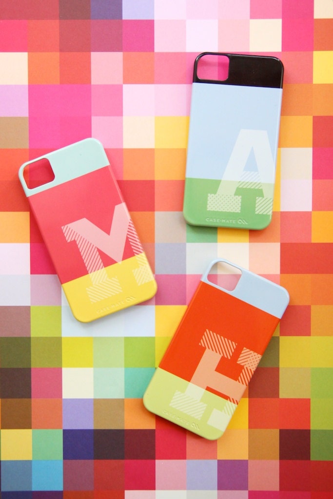 Personalized iPhone 5 or 4 Case - Rothko Monos Collection - Monogrammed