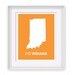 Printable Indiana State Typography Design 8x10 Printable Wall Art - Comes in ANY State - Choose from 5 colors