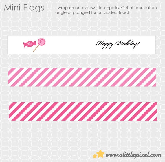 Pink Candy Party Mini Flags Il_170x135