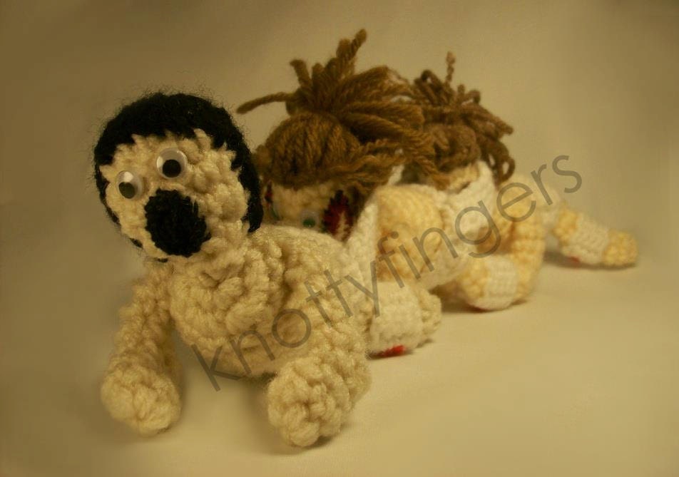 MADE TO ORDER - Human Centipede Doll Crochet diy Amigurumi Plushie