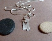 Tiny Mississippi State Necklace (sterling silver)