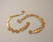 Gold plated 18K earrings.Sterling silver hoops.Playful design.Gift for her,fashion birthday gift.