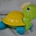 Vintage 1970s FISHER-PRICE Toddler Roll Along Turle Toy