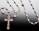 Wire Wrapped Rosary in Bonze