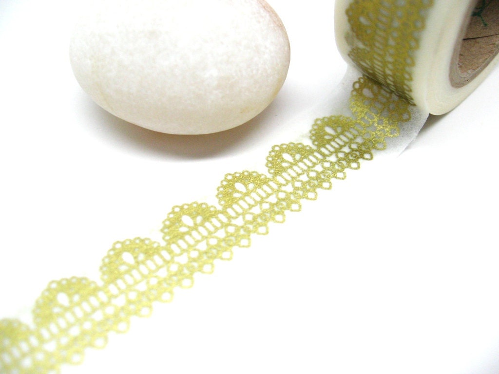 Gold Lace Pattern Washi Tape