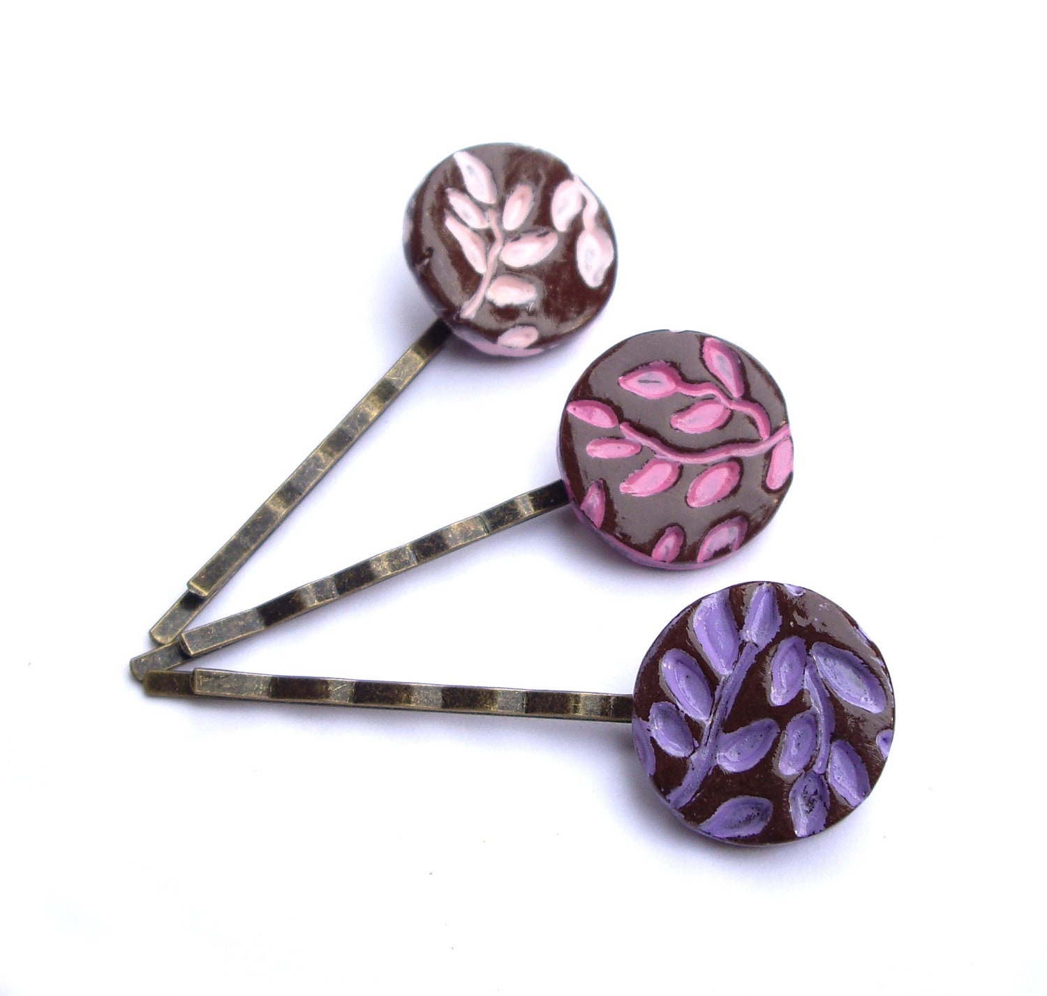 Hair pins, Purple hairpins, pink hair pins