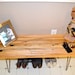 Entryway Bench - Maple Slab With Striking Hairpin Legs (36" x 11")