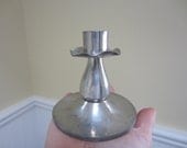Vintage Handmade Pewter Candlestick 1960s Don Miller