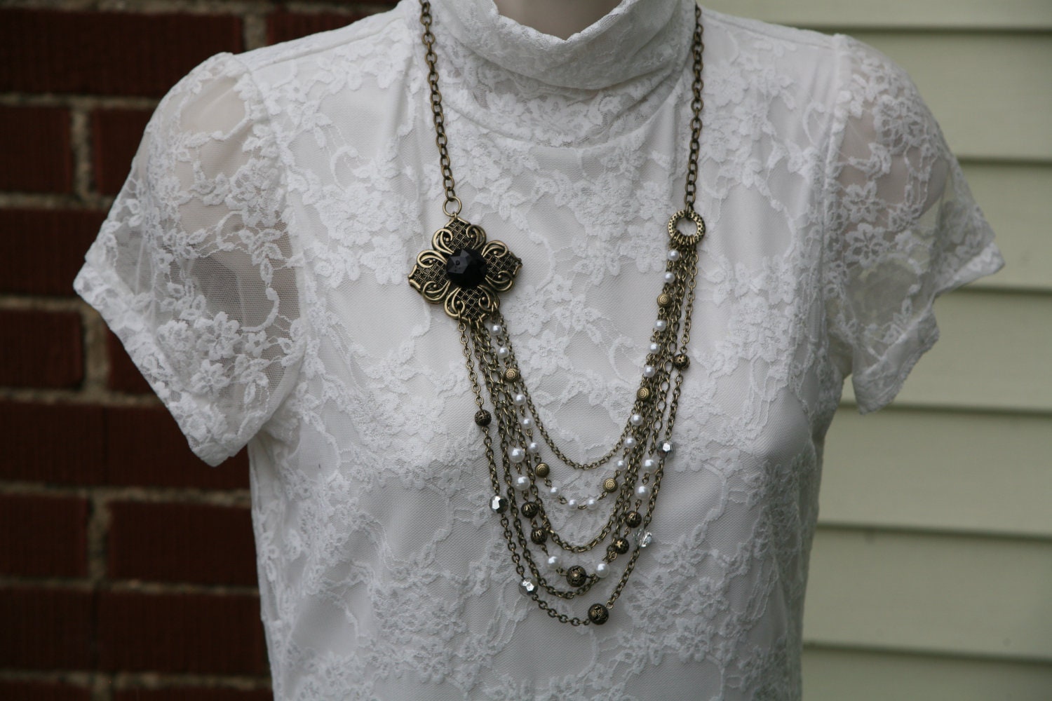 Beautiful multi strand long or short necklace