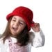 hand crocheted children hat, red, for her, beanie, girls hat, crochet child hat, acrylic mohair yarn