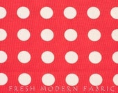 Half Yard Oh Deer Metro Dots in Cherry Red, Momo, Moda Fabrics, 100% Cotton Fabric