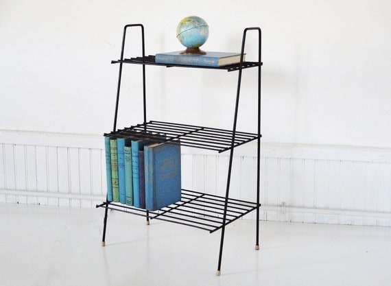 Mid-Century Wire Bookshelf / Magazine Rack