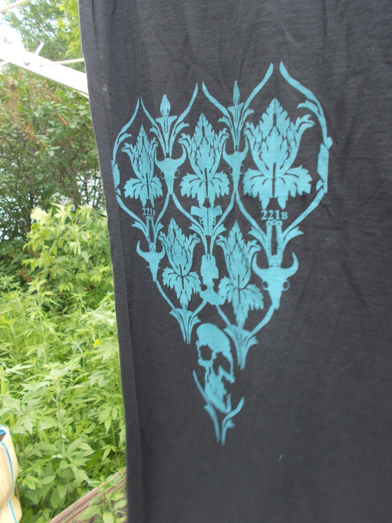 Sherlock Elemental Damask Black Pima Scarf