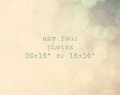 any four 20x16" or 16x16" - whimsical fine art photography, custom, nursery wall art, kitchen print, carnival, enchanting