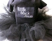 Toddler wedding flower girl custom tulle Little Black Dress tutu & onesie party dress Valentine's Day
