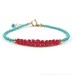 TRUST - Friendship bracelet, layering bracelet, karma bracelet - Rubies