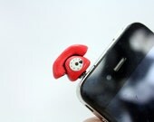 iPhone Earphone Plug Peachpuff Daisy Dust Plug - Cellphone Handmade Accessories - Smart phone, iPhone 5 4 4s ,iPad ,Samsung galaxy s2 s3