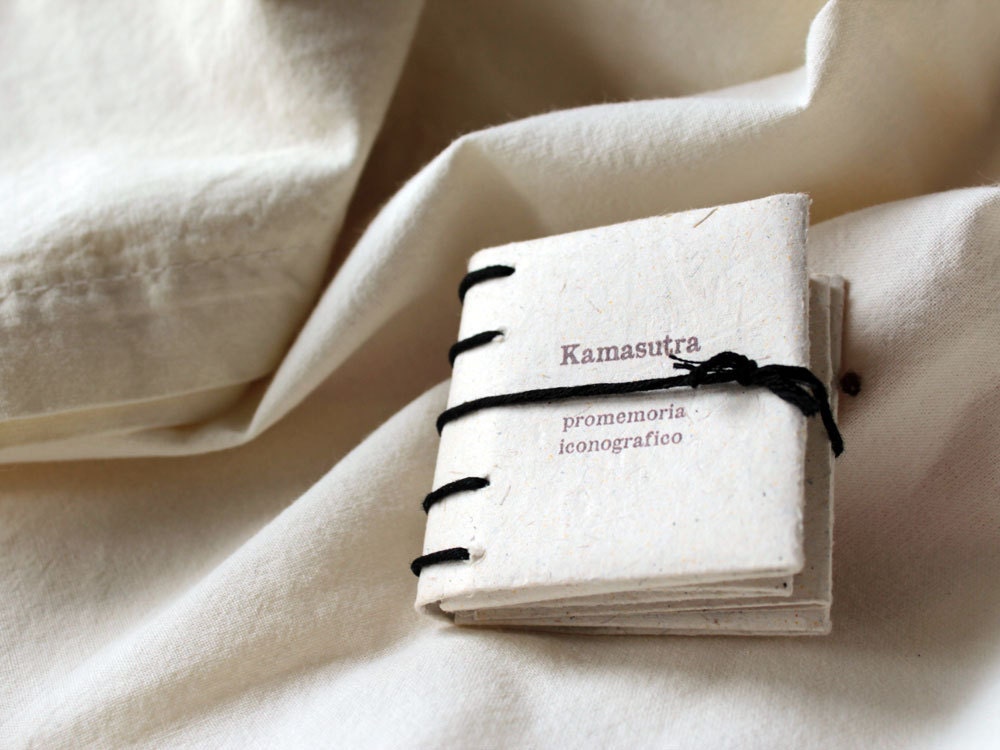 Kama Sutra  - mature content - mini book in elephant dung paper