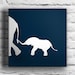 Baby Elephant with Mother Custom Painting