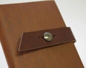Strap closure for Moleskine leather covers, Leather strap and metal post