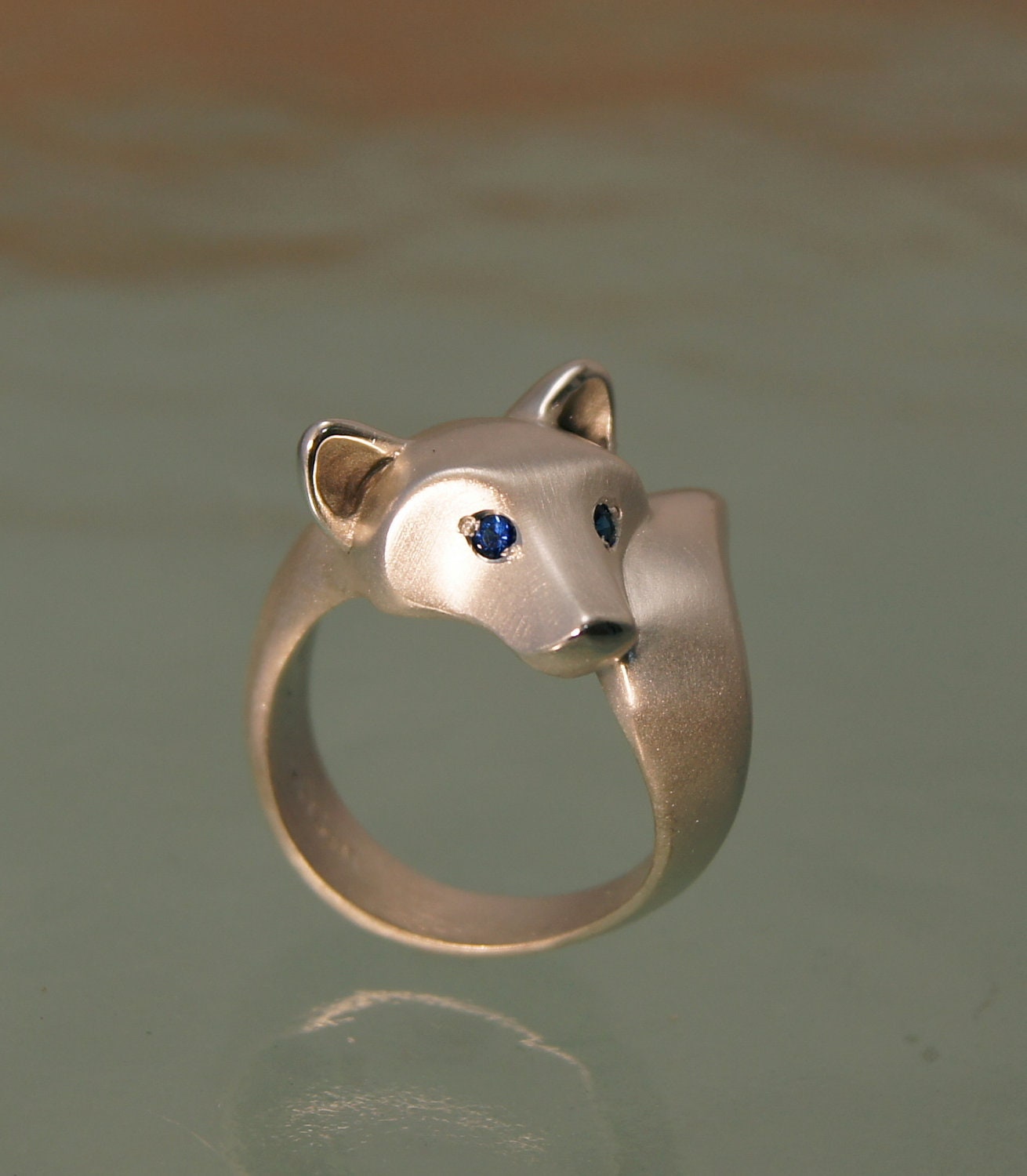 Shiba Inu.  silver. pick your favorite gemstone eyes