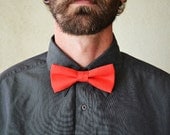 Mens Bowtie in Coral- Pre Tied and Adjustable