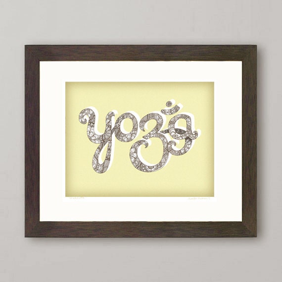 The Om in Yoga - Yellow