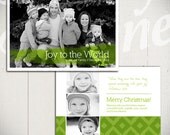 Christmas Card Template: Rejoice B - 5x7 Holiday Card Template for Photographers