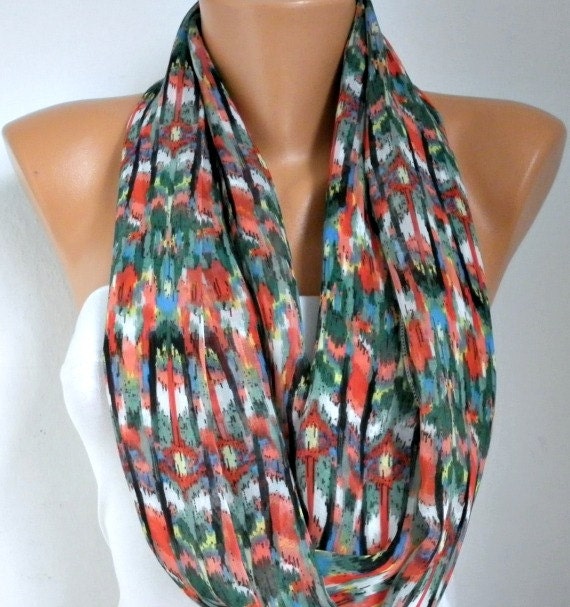 Infinity Scarf Shawl Circle Scarf Loop Scarf  Gift -fatwoman