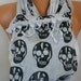 Light Gray  Scarf  - Fabric Large Skulls  - fatwoman