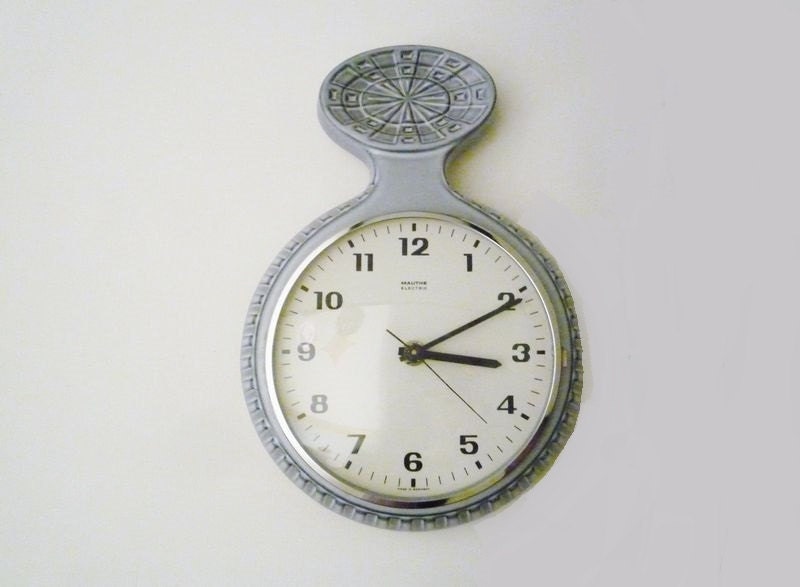 Vintage German Ceramic Wall Clock from Mauthe by oppning on Etsy