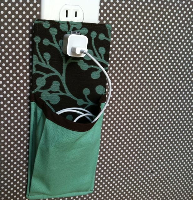 Docking Station for iPhone iPod touch in sage and chocolate berries