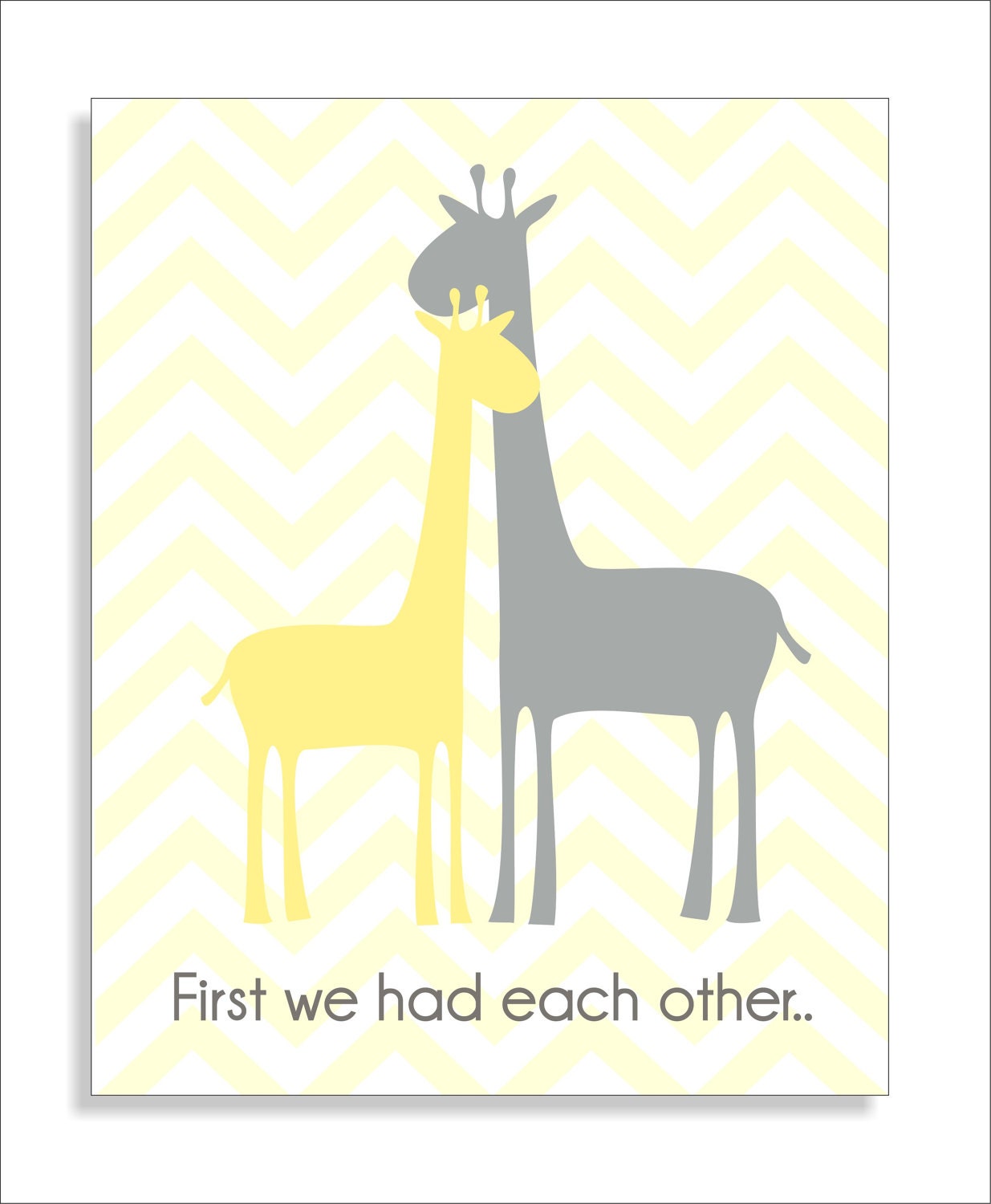 Giraffe Children's Wall Art with Quote, Children's Art Print, Nursery Decor, Pottery Barn Inspired- Set of three 8x10